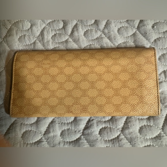Celine AUTH Bi-Fold Macadam Tan Leather Long Wallet - Picture 2 of 13